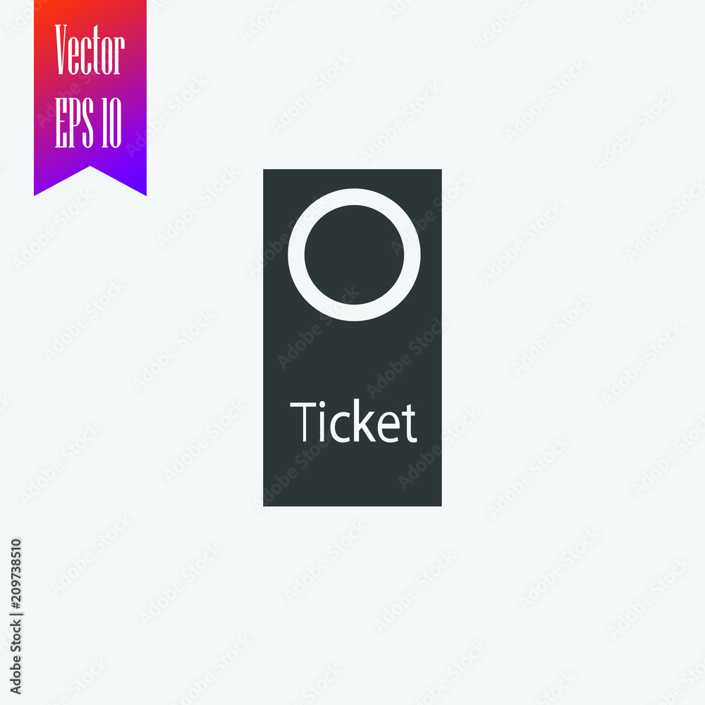 ticket icon vector