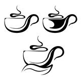 Coffee logotype. Stylized coffee cup icon. Vector illustration