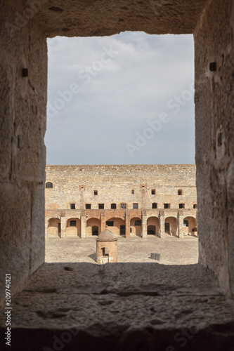 Fort de Salses, catalan fortress, historic monument, Salses, Pyrenees-orientales, Occitanie.