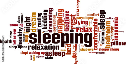 Sleeping word cloud