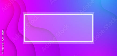 Colorful wavy background with white frame.