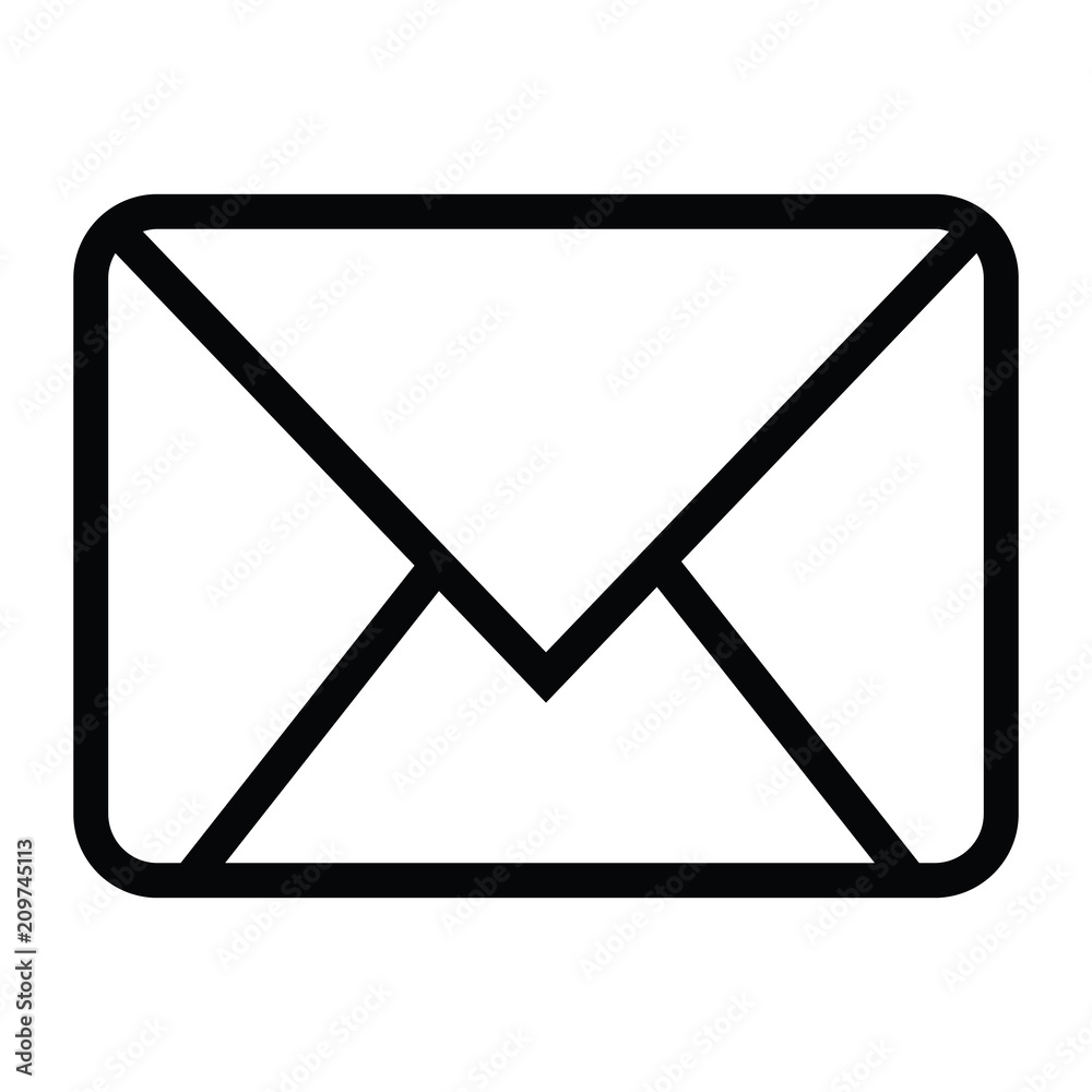 envelope close icon with outline style envelope close icon with outline style
