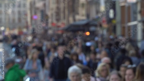 Wallpaper Mural Crowd of anonymous people walking on busy street Torontodigital.ca