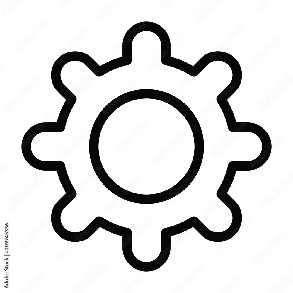 gear icon with outline style gear icon with outline style