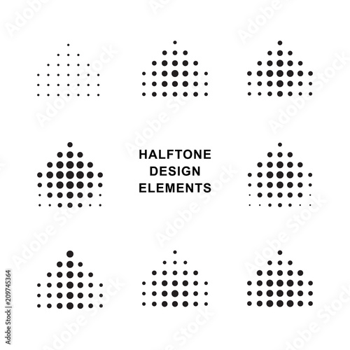 Abstract halftone dots forms