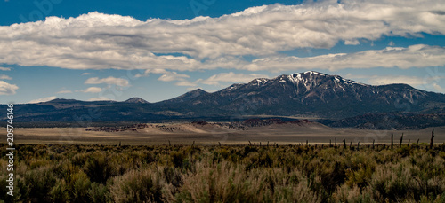 View of the White Mountains above the Owens Valley, California
