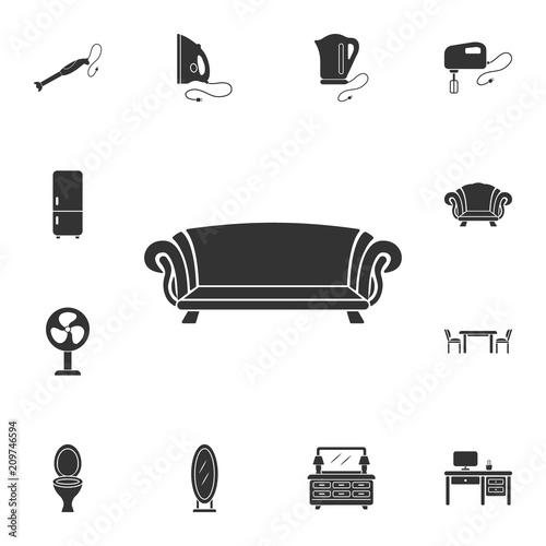 Classic sofa icon. Simple element illustration. Classic sofa symbol design from Home Furniture collection set. Can be used for web and mobile