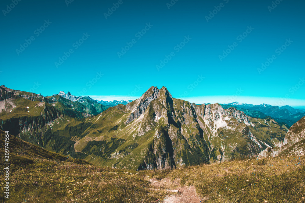 Höfats Mountain at Oberstdorf, Germany Stock Photo