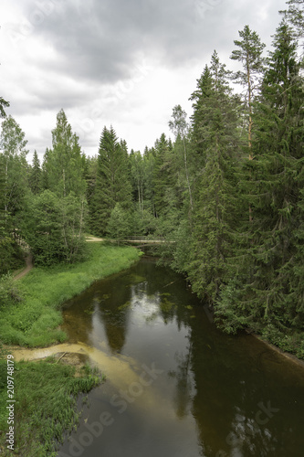 Outcrops of Taevaskoda on the Ahja river, Estonia Polva
