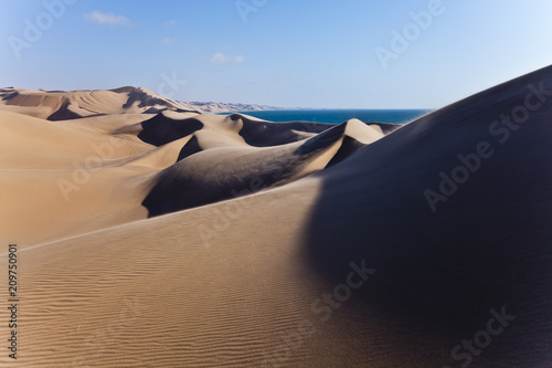 The Namib desert along side the atlantic ocean coast of Namibia  southern Africa