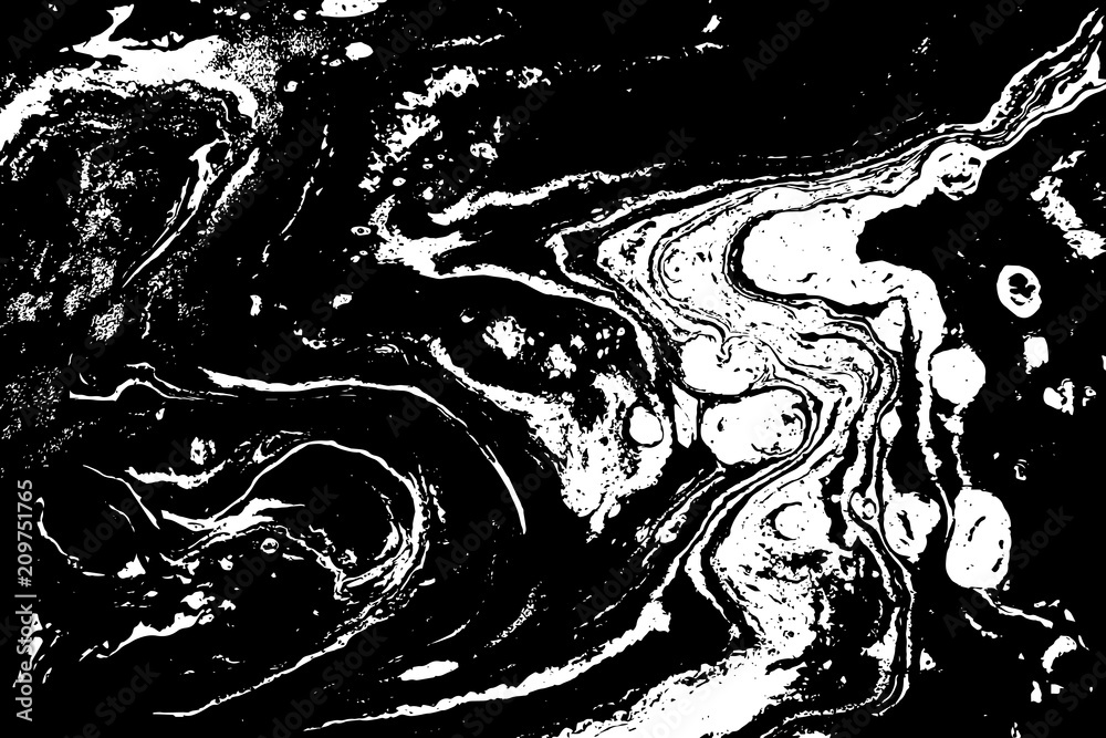 Black and white liquid texture. Marbled illustration. Abstract vector background. Monochrome marble pattern. Black and white liquid texture. Marbled illustration. Abstract vector background. Monochrome marble pattern.