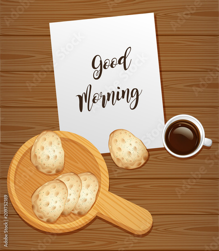 Bread and Coffee for Breakfast