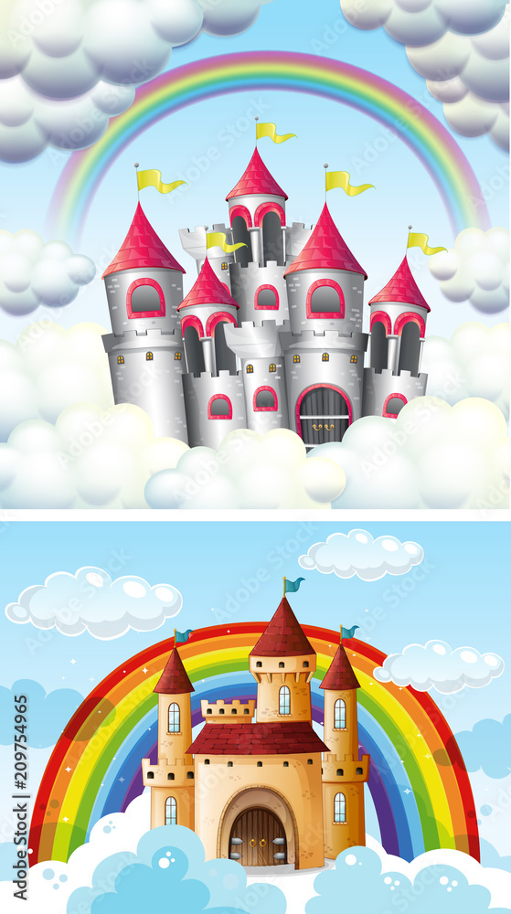 A Beautiful Fairytale Castle in Sky