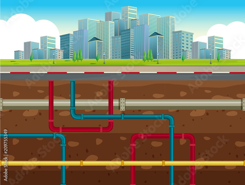 The Underground Water Pipe System