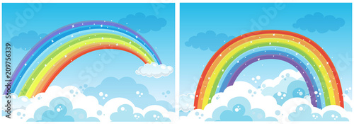 A Set of Rainbow on Sky