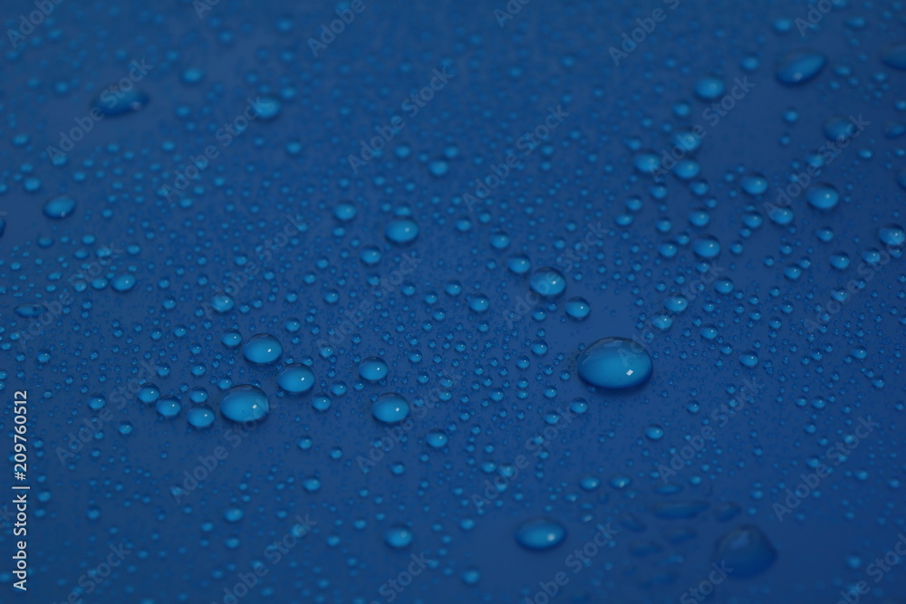 water drops on blue background texture - obrazy, fototapety, plakaty 