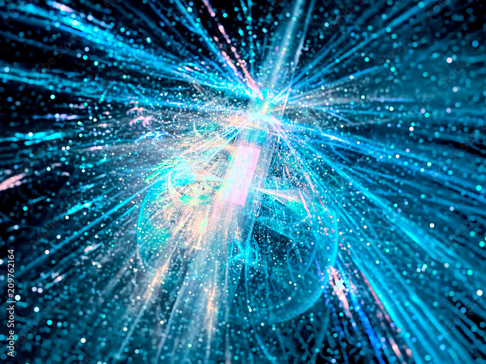Fototapeta premium Perspective blur - abstract digitally generated image
