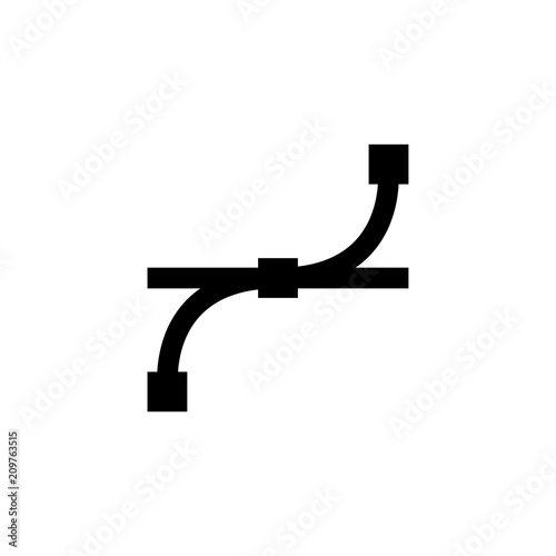 Digital Drawing. Flat Vector Icon illustration. Simple black symbol on white background. Digital Drawing sign design template for web and mobile UI element