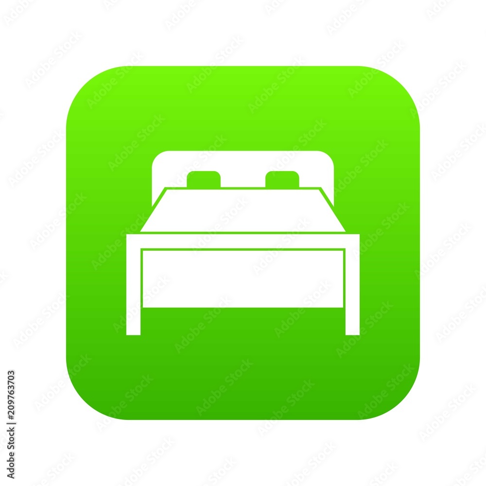 Double bed in simple style isolated on white background vector illustration Double bed in simple style isolated on white background vector illustration