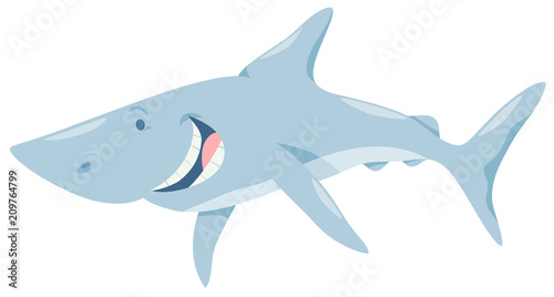cartoon shark fish animal character