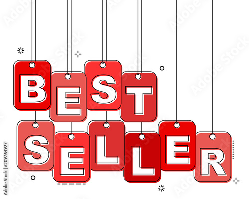 red flat line tag best seller