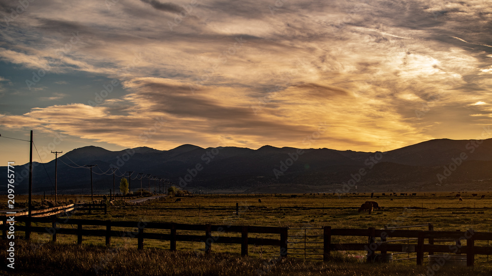Hunewill Guest & Cattle Ranch near Bridgeport, California at the foot of the Eastern Sierra Nevadas