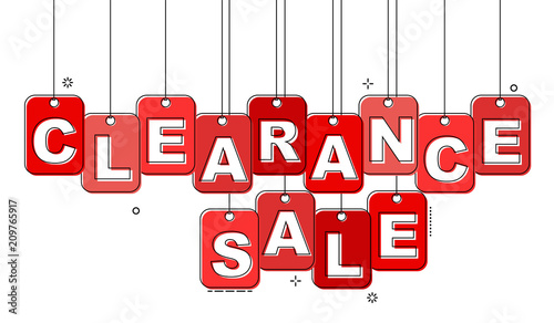 red flat line tag clearance sale