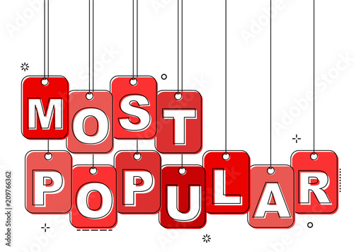 red flat line tag most popular