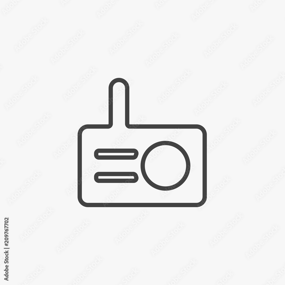 Radio icon vector, old retro receiver waves Radio icon vector, old retro receiver waves
