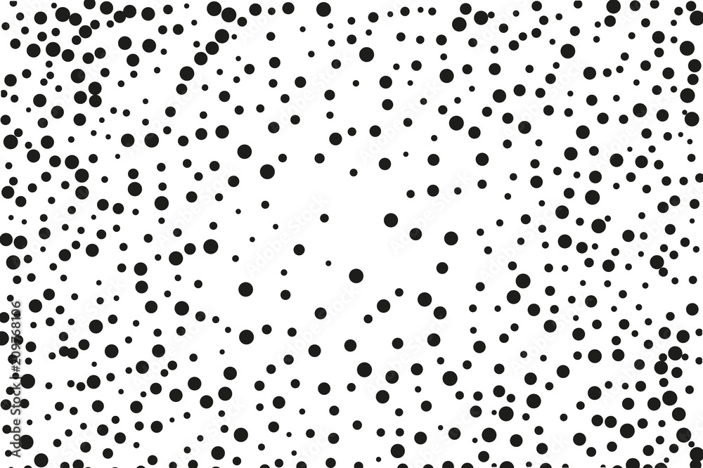  Splatter background. Black glitter blow explosion and splats on white. Black ink blow. Random polka dot Vector illustration