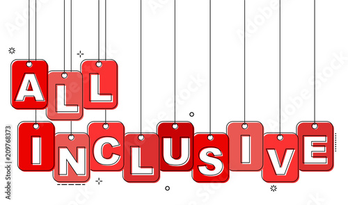 red flat line tag all inclusive