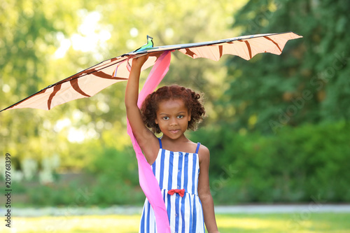 Cute African American girl ...