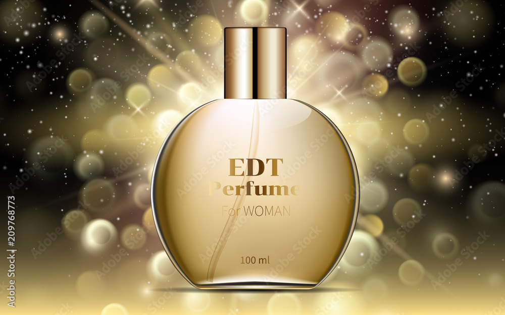 Close up of luxury perfume bottle with blurry bokeh light background,  fragrance branding product for mock up, packaging design with Generative  Ai. 23814307 Stock Photo at Vecteezy