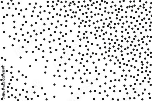  Splatter background. Black glitter blow explosion and splats on white. Black ink blow. Random polka dot Vector illustration
