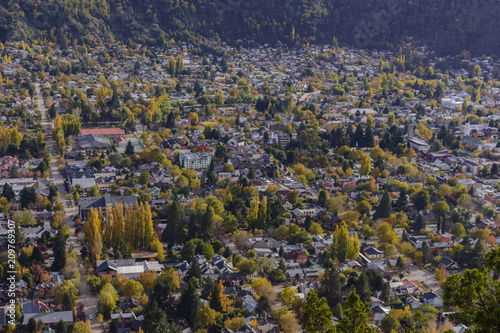 Skyline of San Martín de Los Andes, Neuquen, Patagonia, Argentina