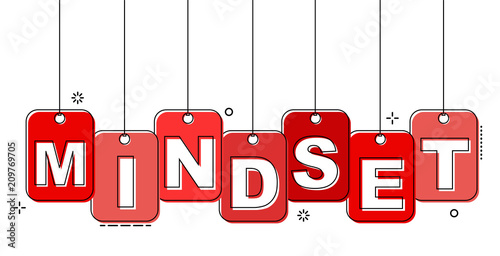 red flat line tag mindset