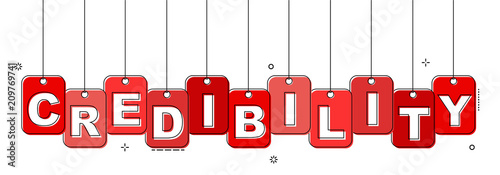 red flat line tag credibility