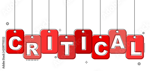 red flat line tag critical
