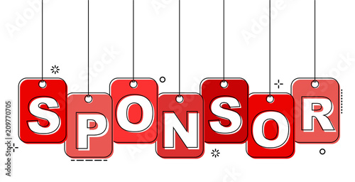 red flat line tag sponsor
