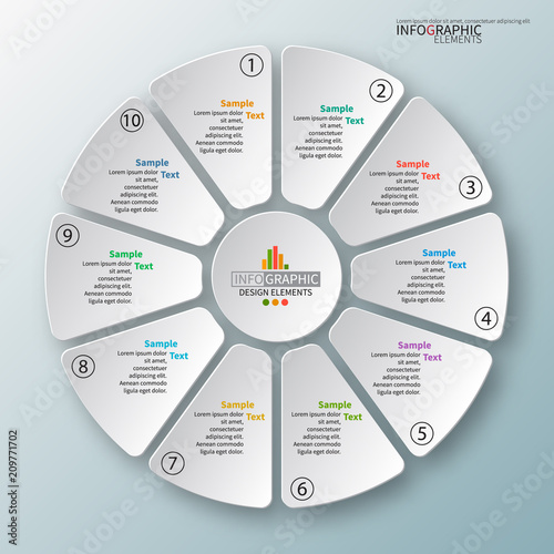 Abstract 3D Paper Infographics