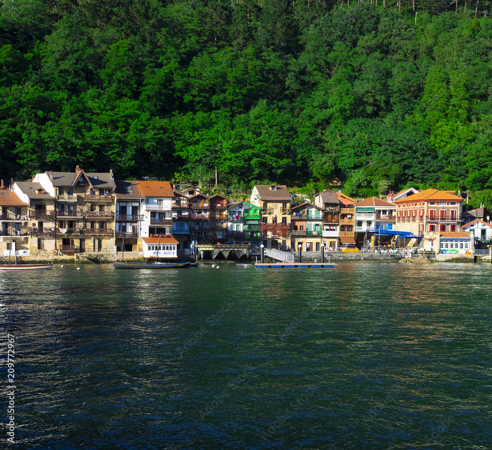 Pasai Donibane, coastal town located in the bay of Pasaia in Gipuzkoa, Euskadi, Basque Country.