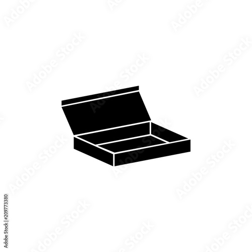 Candy Open Box. Flat Vector Icon illustration. Simple black symbol on white background. Candy Open Box sign design template for web and mobile UI element