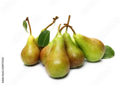 Fresh ripe pear isolated on white background