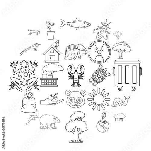 Sanctuary icons set. Outline set of 25 sanctuary vector icons for web isolated on white background
