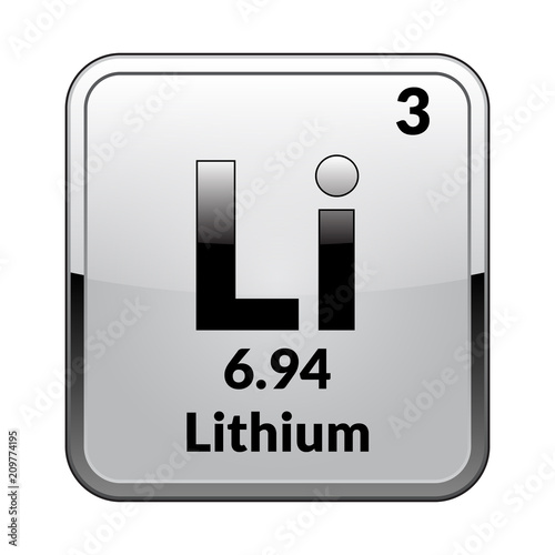 The periodic table element Lithium.Vector.