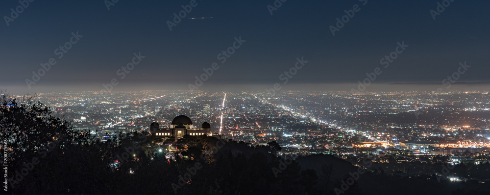 panoramica Los Angeles - obrazy, fototapety, plakaty 