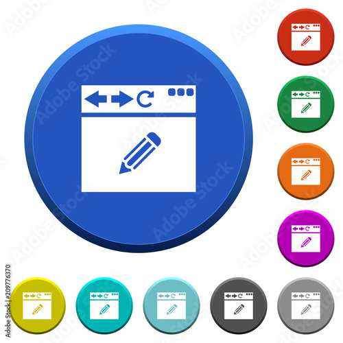 Browser edit beveled buttons