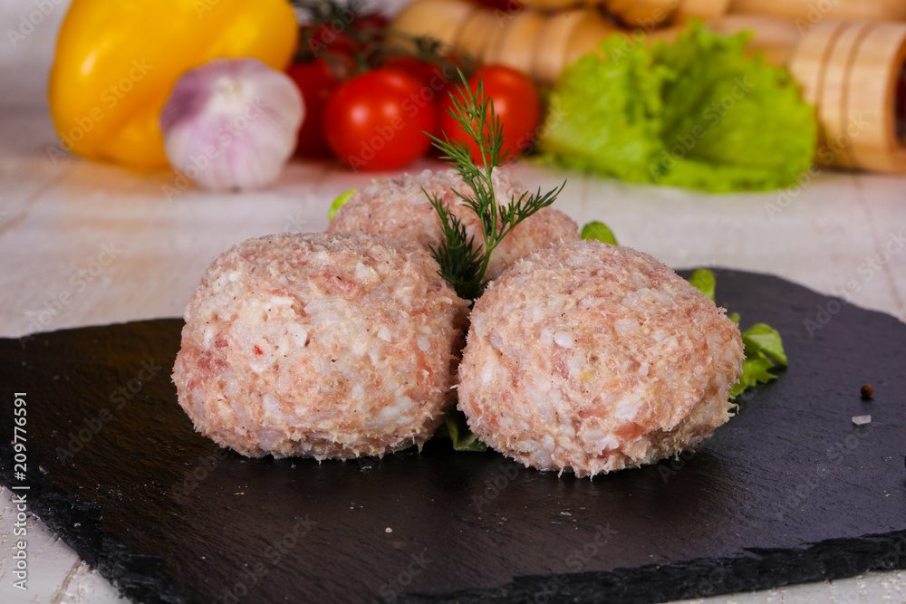 Raw pork cutlet Raw pork cutlet