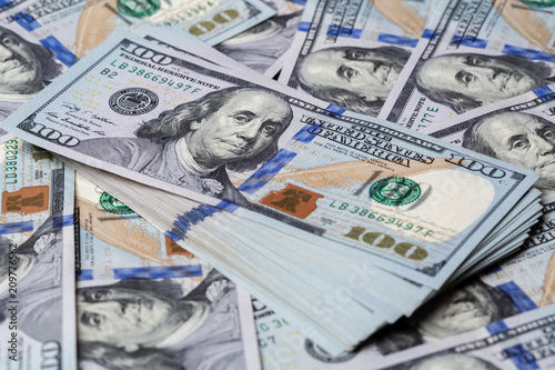 Wallpaper Mural Cash of hundred dollar bills, dollar background. Torontodigital.ca