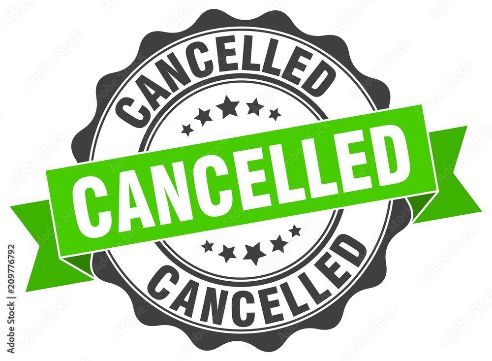 cancelled stamp. sign. seal